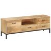 TV Stand 51.2"x11.8"x17.7" Solid Wood Mango - Brown