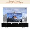 ON-TREND Extended, Minimalist Design TV stand with Color Changing LED Lights, Modern Universal Entertainment Center, High Gloss TV Cabinet for 90+ inc