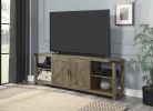 ACME Abiram TV Stand in Rustic Oak Finish LV01000 - as pic