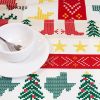 Muwago Colorful Festive Table Cloth High Quality Waterproof Oil Proof Table Cover For Dining Room Christmas Holiday Decoration - W52"*H78"