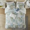 6 Piece Oversized Cotton Comforter Set with Throw Pillow - as Pic