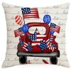 4th of July Decorations Pillow Covers Stripes Patriotic Throw Pillow Covers - white