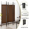 6 Feet 4-Panel Folding Freestanding Room Divider - Brown