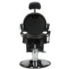 Professional Hydraulic Lift Salon Barber Chair, Hair Beauty Equipment, Modern Styling Salon chair - Black XH - Black